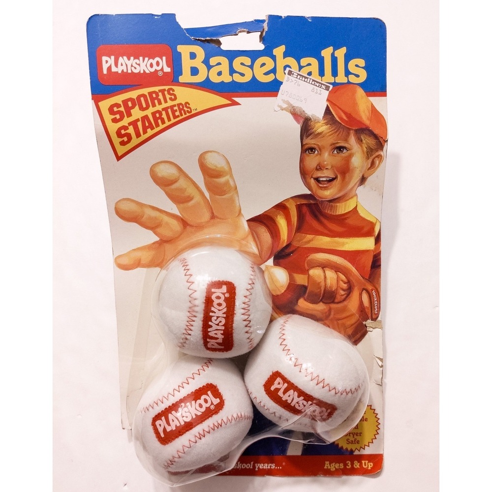 Vintage PLAYSKOOL Soft Baseballs Sports Starters 1987 ~ In Original Package
